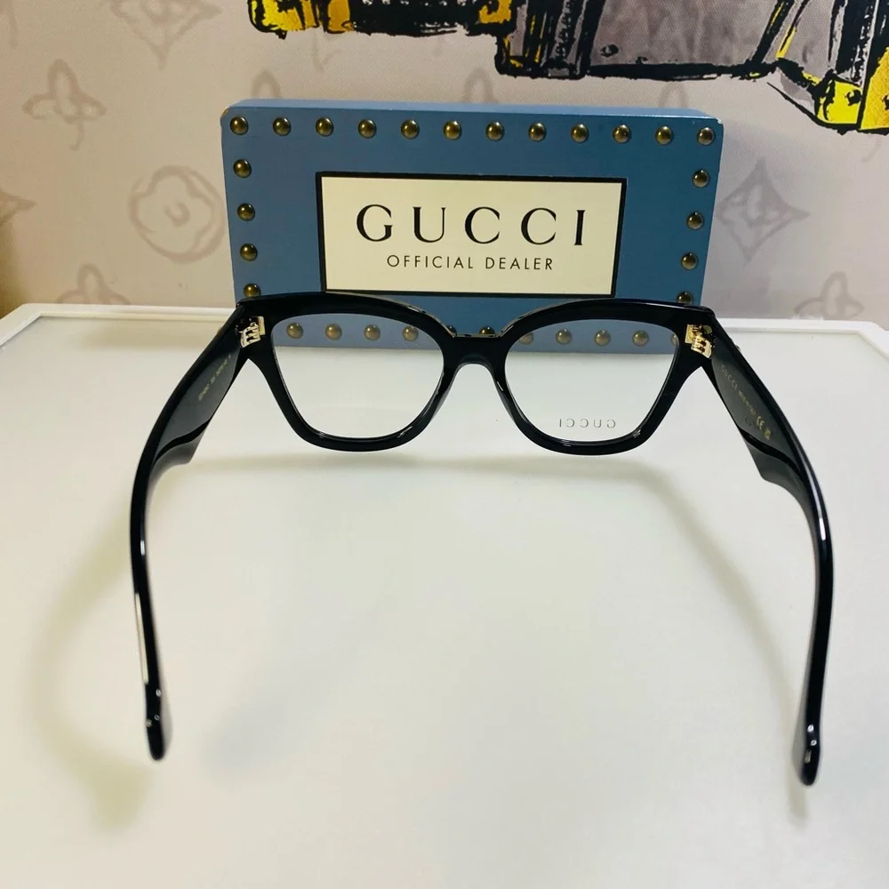 New Gucci Demo GG1424 Butterfly Ladies Fashion Optical Eyeglasses GG1424O 005 54